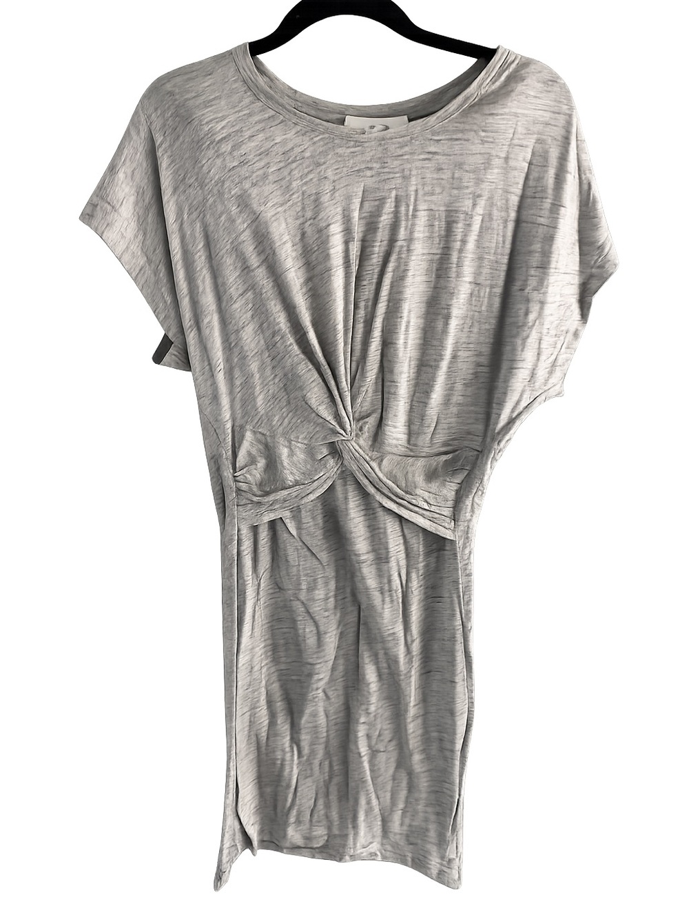 NWT IRO Paris Heather Grey Twist Front T-Shirt Dress M